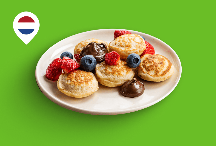 Poffertjes z owocami i kremem NUTELLA®