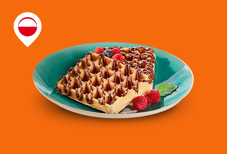 Gofry z owocami i kremem NUTELLA®